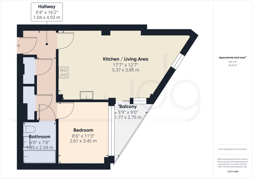 Floorplan for Aalborg Place, Court View House, LA1