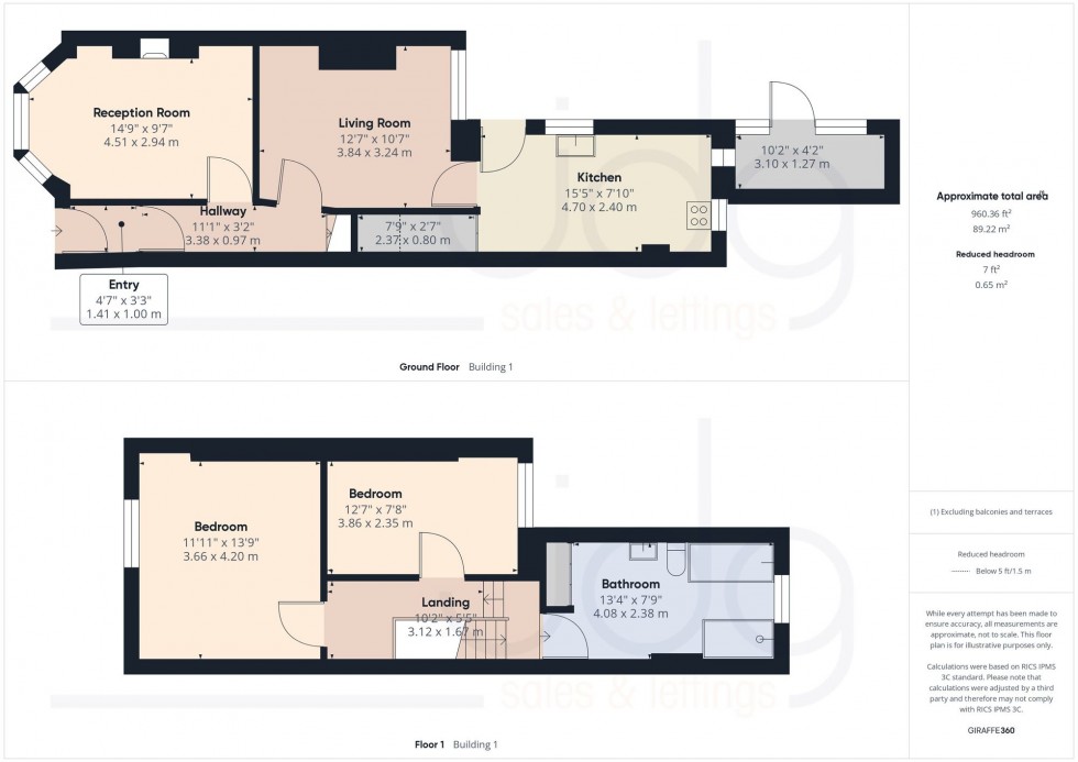 Floorplan for Bowerham Road, Lancaster, LA1