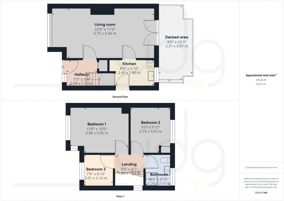 Floorplan for Ashton Drive, Lancaster, LA1