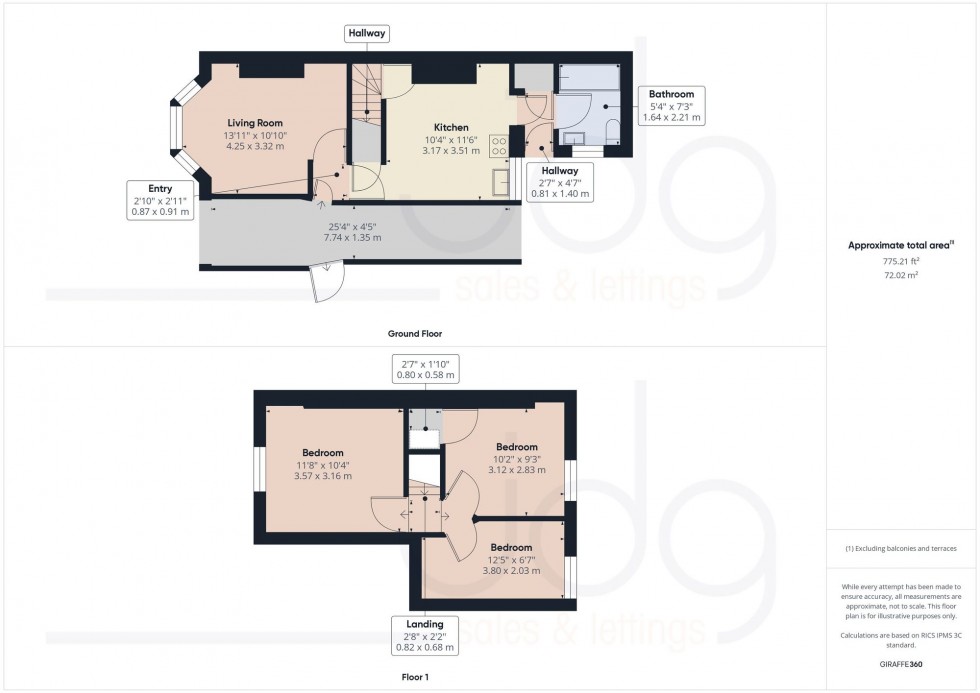 Floorplan for Dorrington Road, Lancaster, LA1