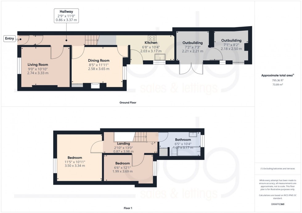 Floorplan for Vincent Street, Lancaster, LA1