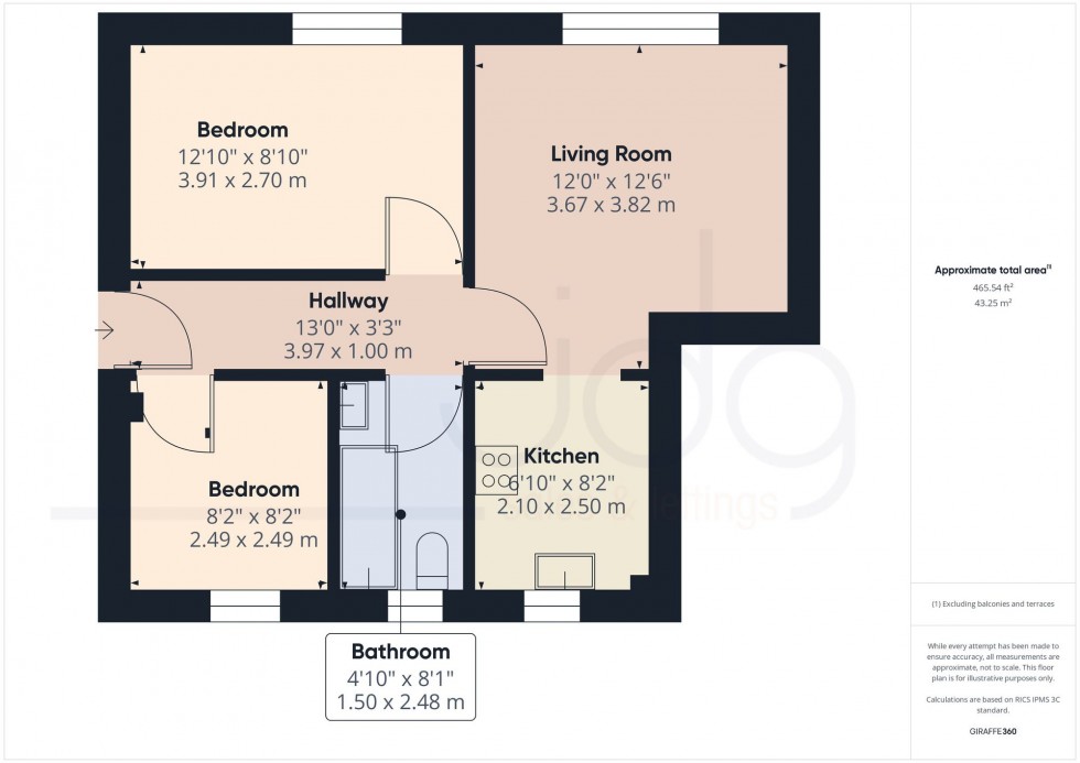 Floorplan for Bryer Street, Lancaster, LA1