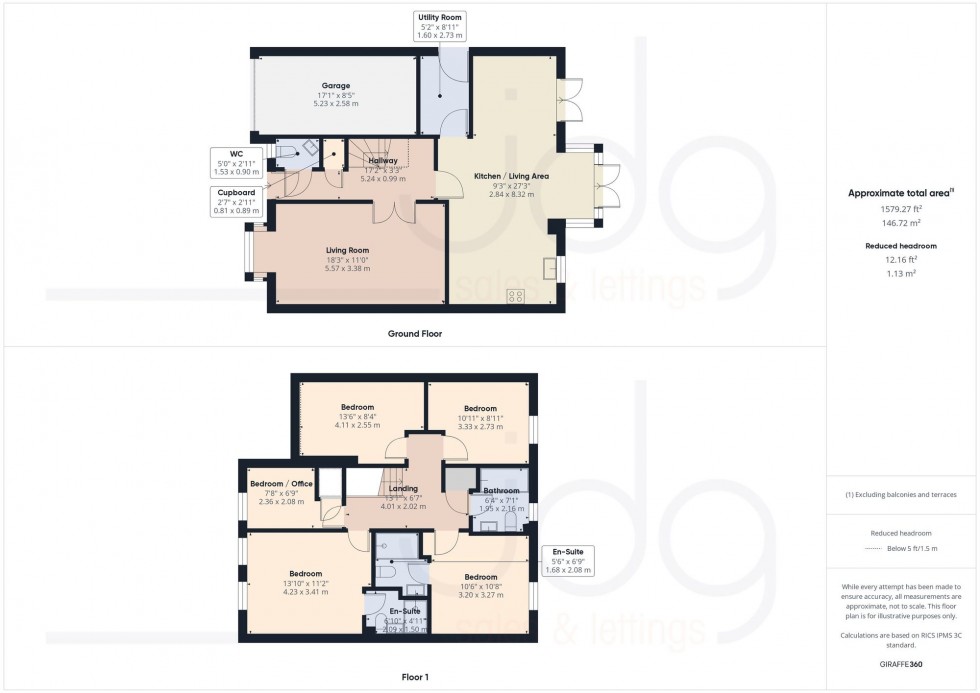 Floorplan for Dennison Close, Lancaster, LA1