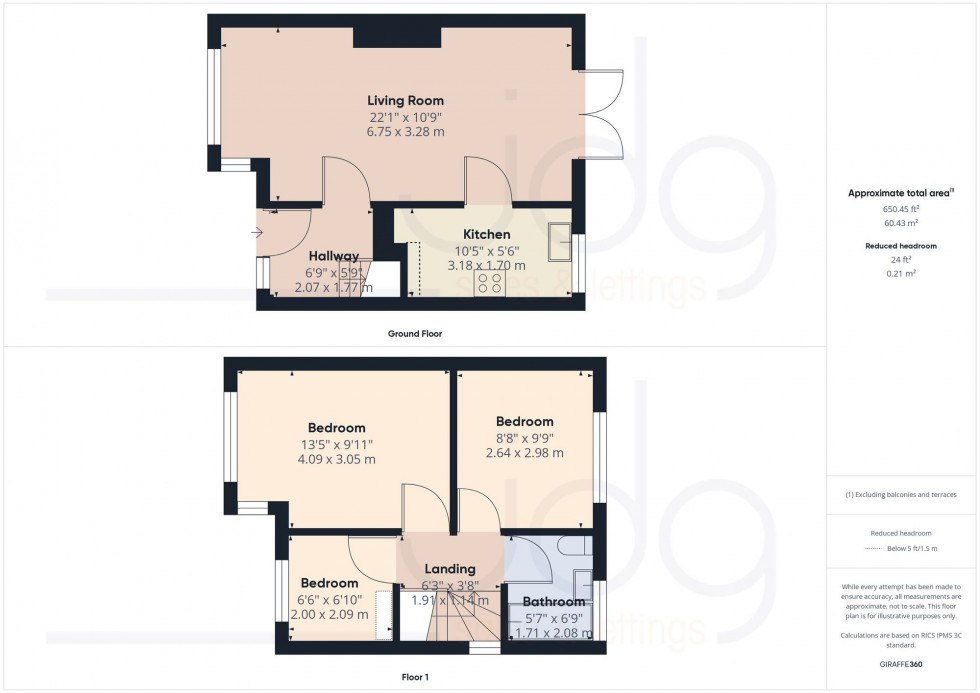 Floorplan for Parkfield Drive, Lancaster, LA1