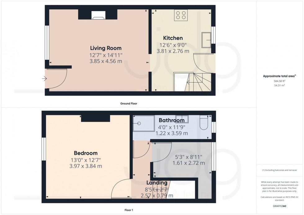 Floorplan for Denmark Street, Lancaster, LA1