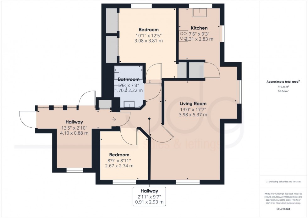 Floorplan for St. Andrews Close, Lancaster, LA1