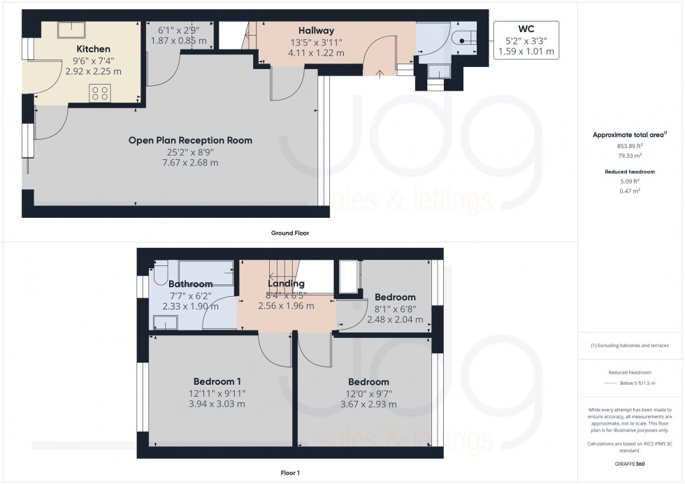 Floorplan for Easedale Close, Bolton Le Sands, LA5