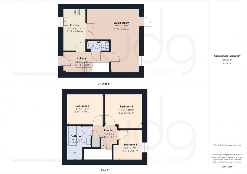 Floorplan for Woodlea Court, Lancaster, LA1