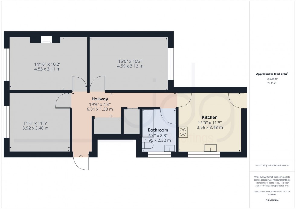 Floorplan for Halton Road, Lancaster, LA1