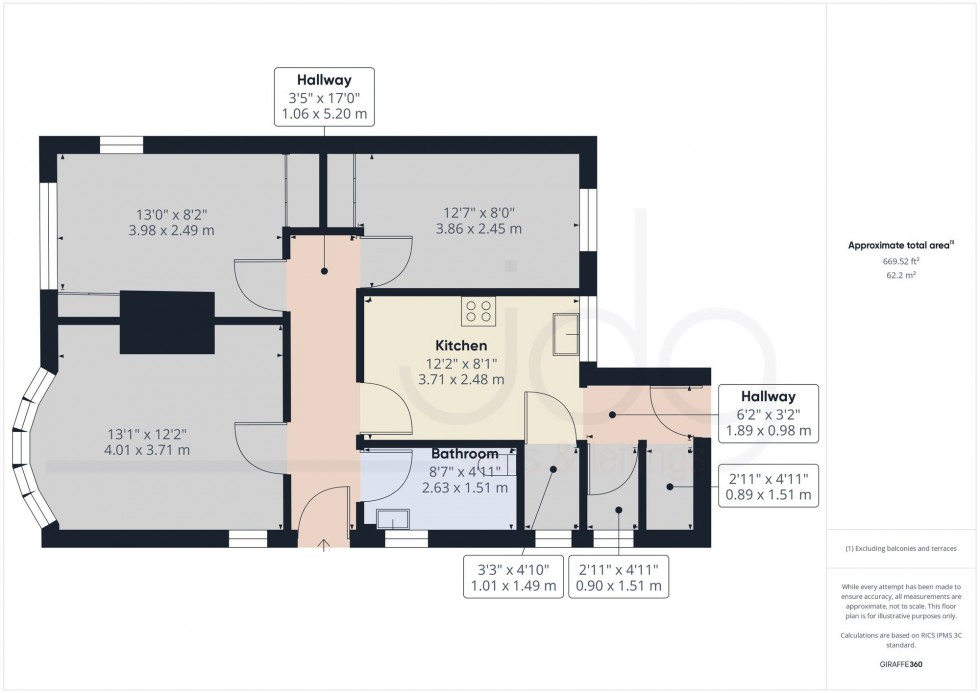 Floorplan for Chester Place, Lancaster, LA1