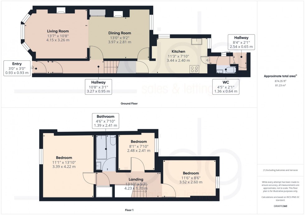 Floorplan for Victoria Avenue, Lancaster, LA1