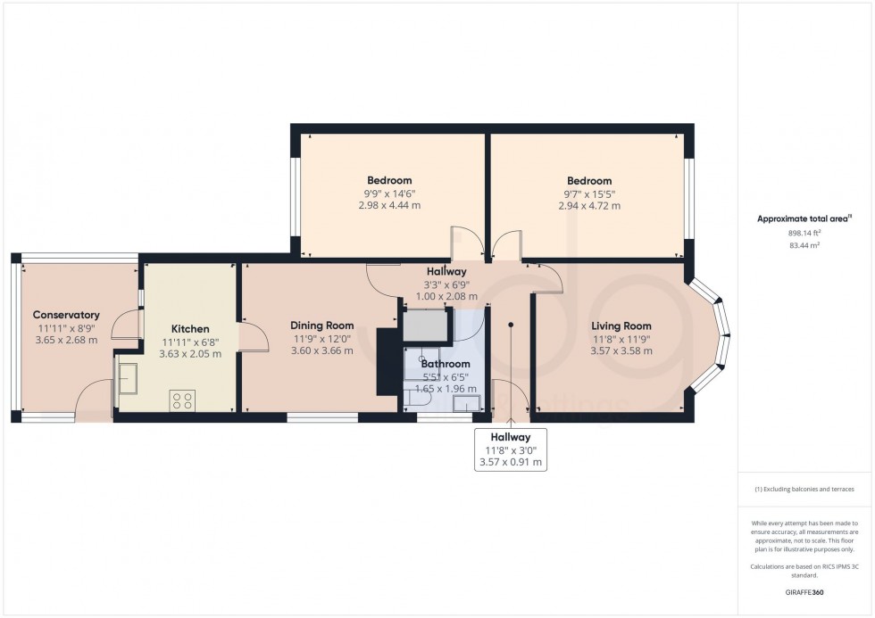 Floorplan for St. Christophers Way, Morecambe, LA4