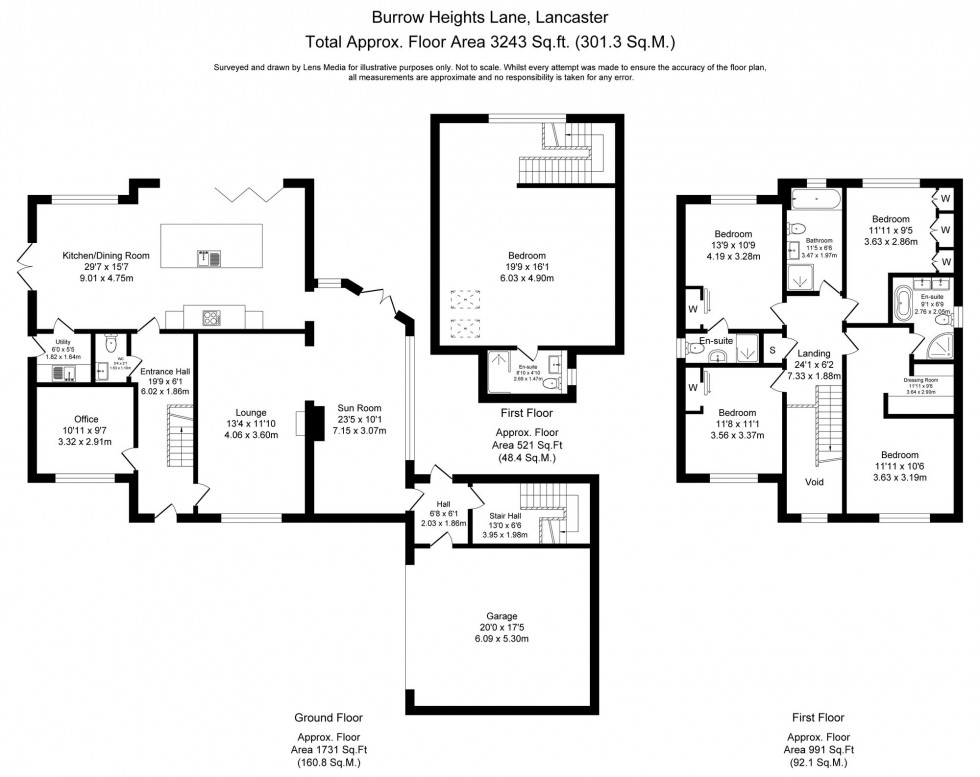 Floorplan for Burrow Heights Lane, Lancaster, LA2